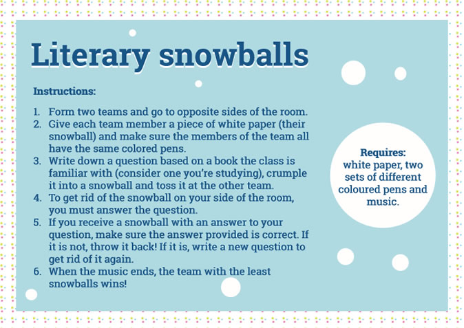 Image showing Literary Snowballs resource