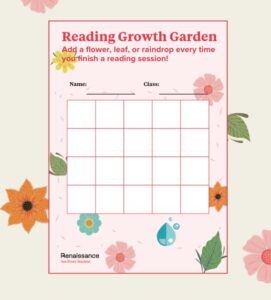 Reading Growth Garden Chart