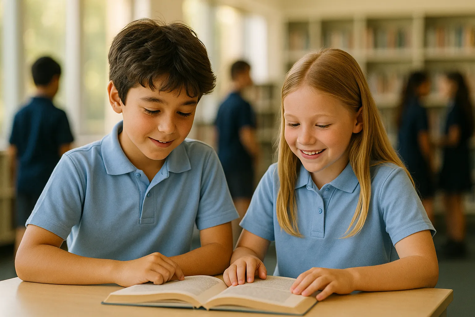 Student girl writing on textbook